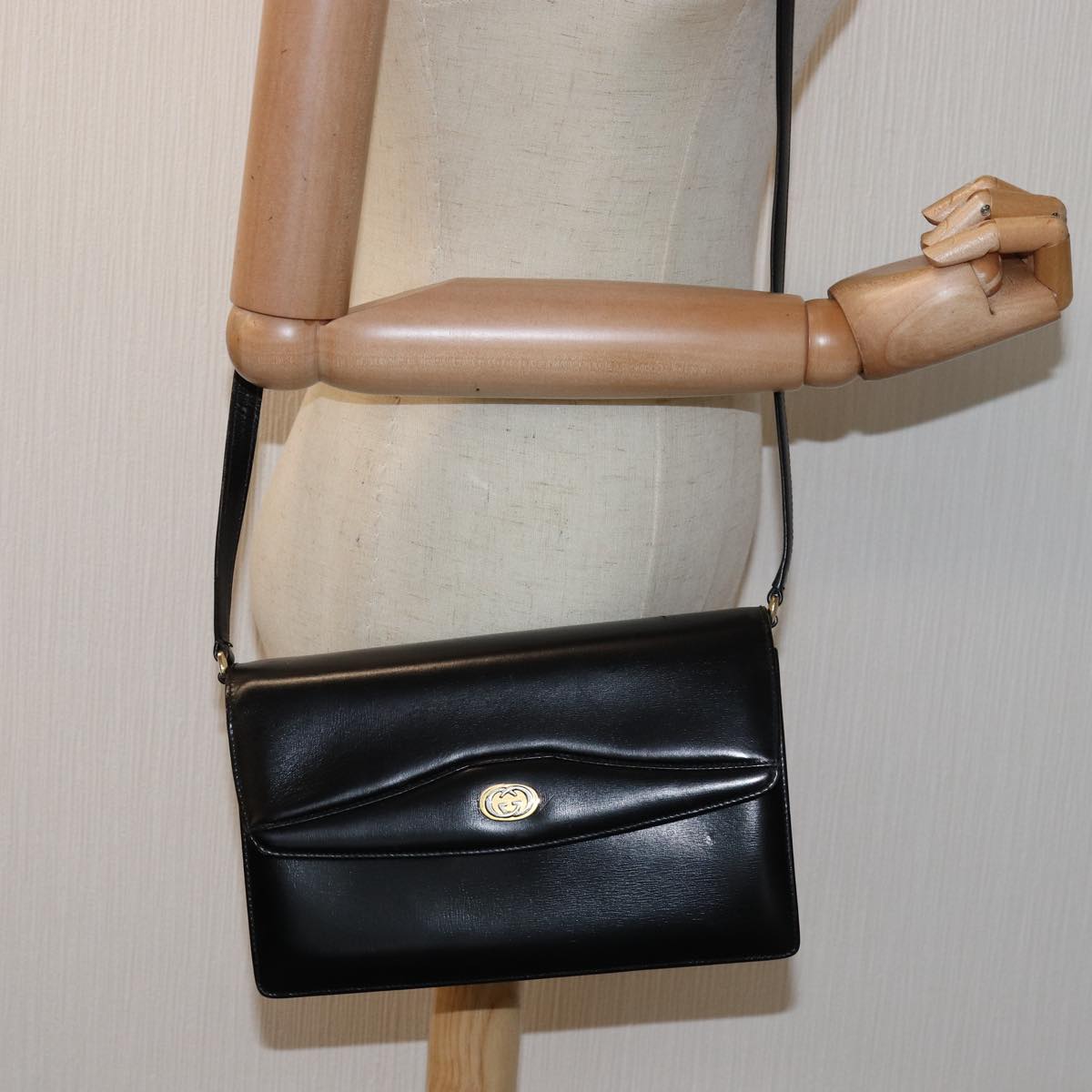 GUCCI Shoulder Bag Leather Black 004 406 0105 ep4275