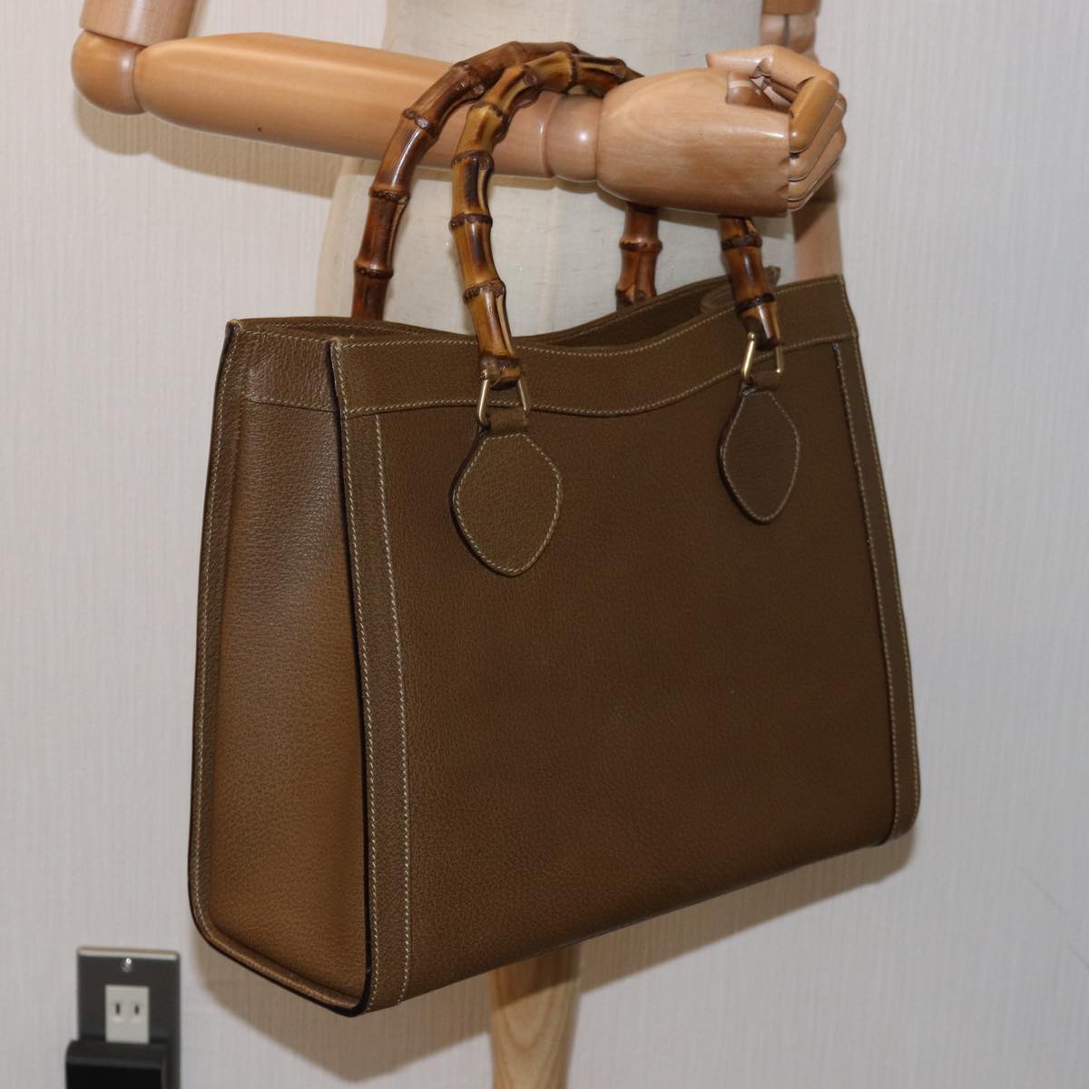 GUCCI Bamboo Tote Bag Leather Brown 002 1186 0260 ep4426