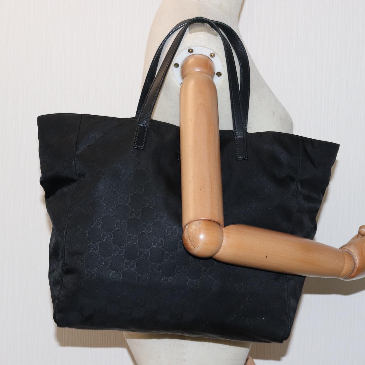 GUCCI GG Canvas Tote Bag Black 282439 ep4512