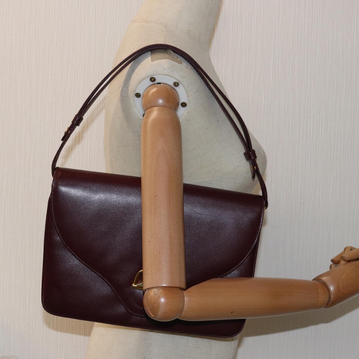 GUCCI Shoulder Bag Leather Bordeaux ep4539