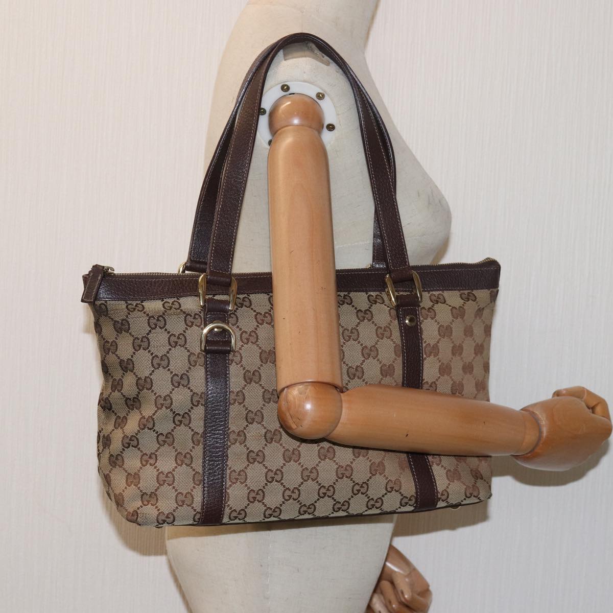 GUCCI GG Canvas Tote Bag Beige 141470 ep4679