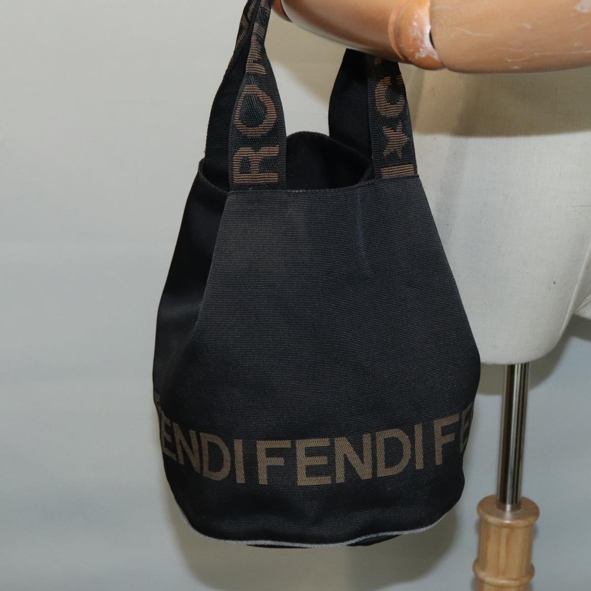 FENDI Hand Bag Canvas Black ep5990