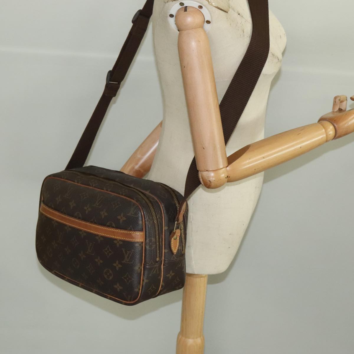 LOUIS VUITTON Monogram Reporter PM Shoulder Bag M45254 LV ep6916