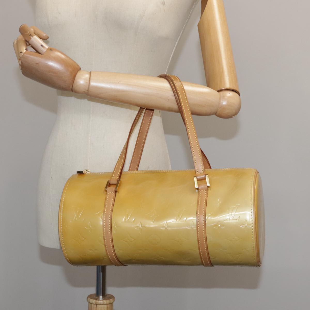 LOUIS VUITTON Monogram Vernis Bedford Hand Bag Beige M91006 LV ep6976