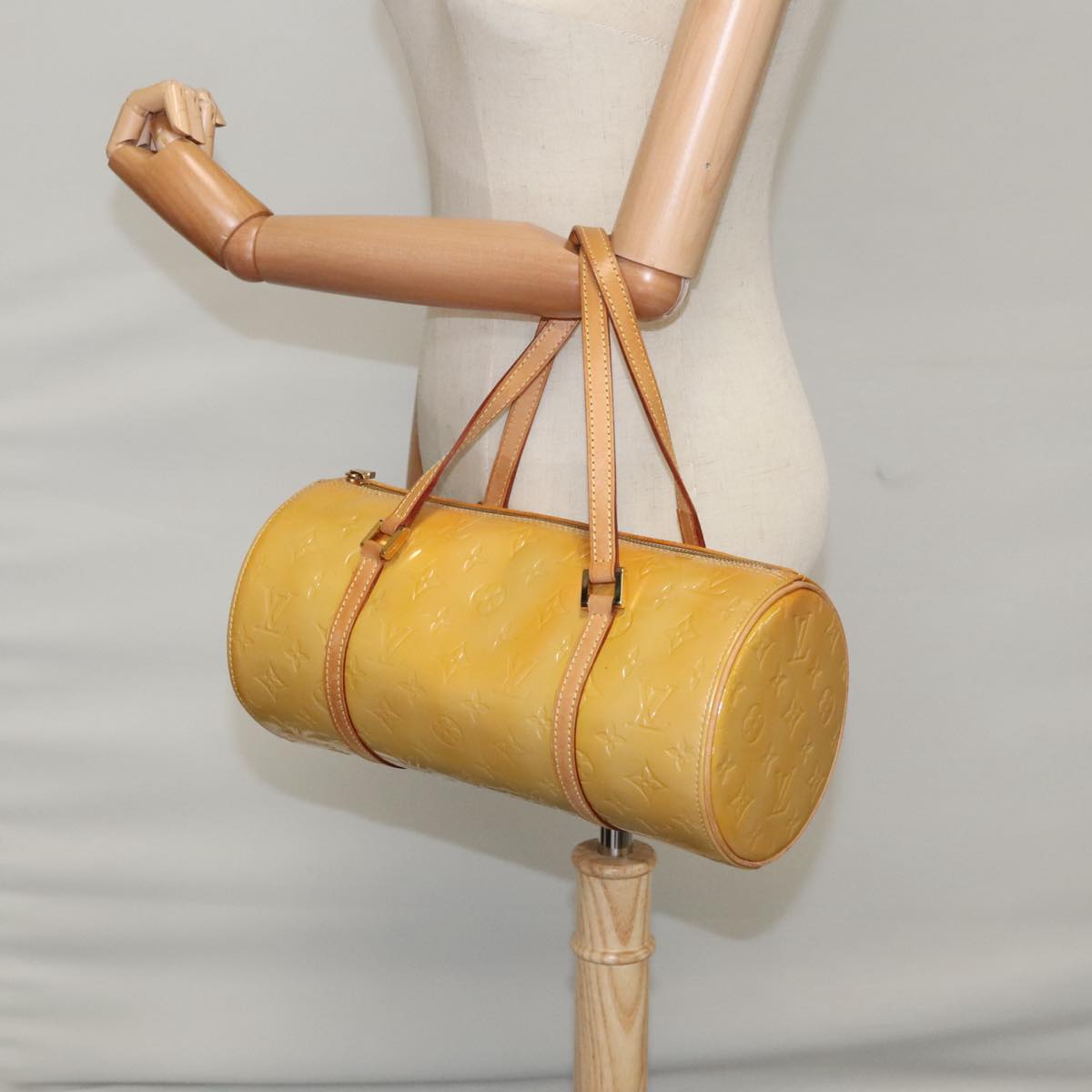 LOUIS VUITTON Monogram Vernis Bedford Hand Bag Beige M91006 LV ep7099