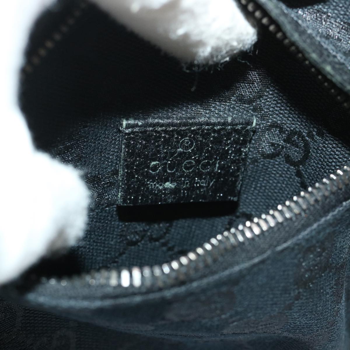 GUCCI GG Canvas Waist bag Leather Black 28566 ep995