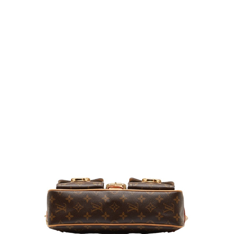 Louis Vuitton Monogram Hudson PM Handbag M40027 Brown PVC Leather Louis Vuitton
