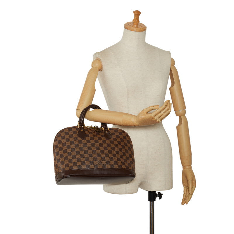 Louis Vuitton Alma Handbag N51131 Brown PVC Leather Louis Vuitton