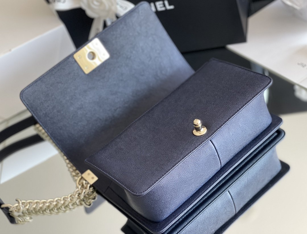 CHLMeGLAMIum Boy Handbag Dark Blue For Women 9.8in/25cm A67086