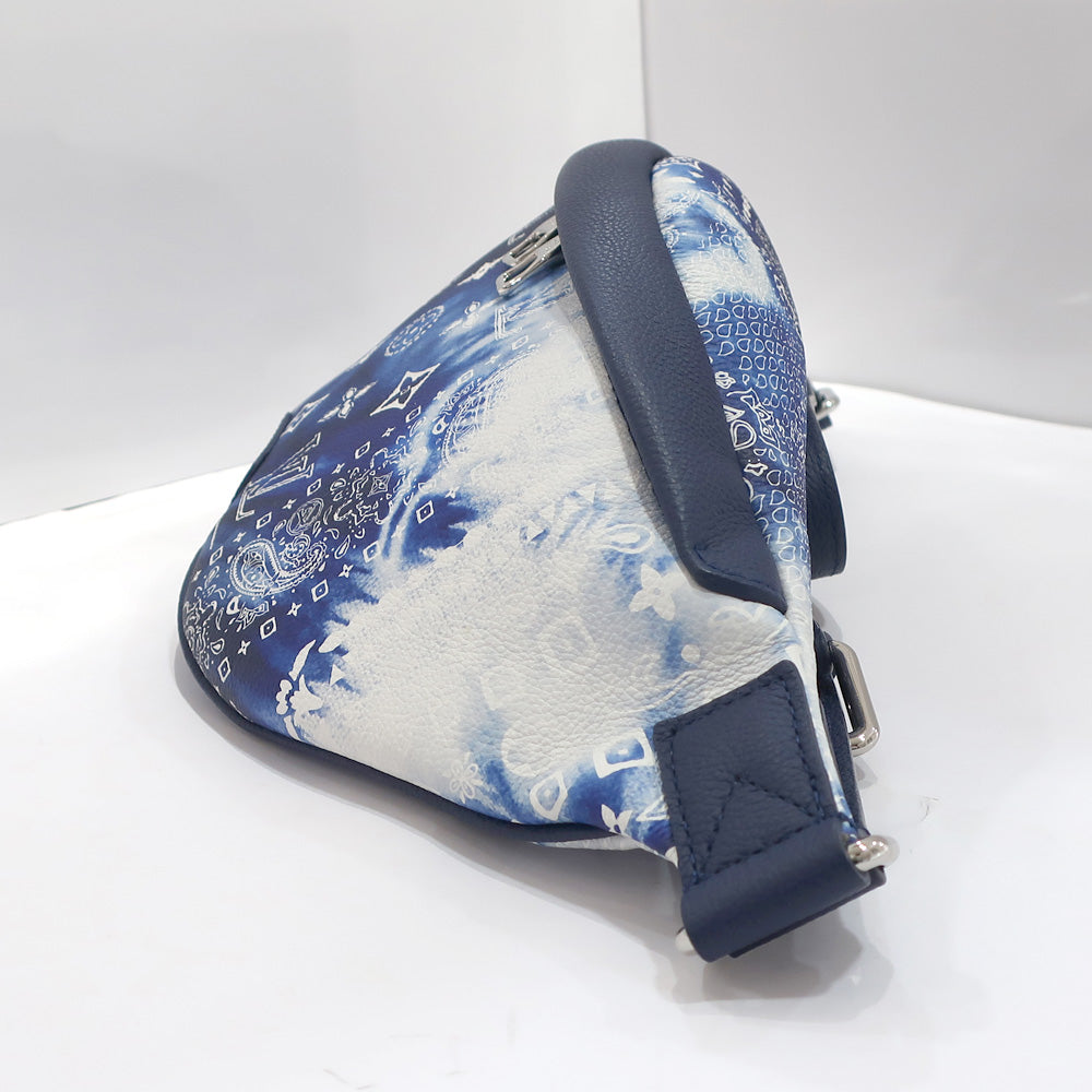 Louis Vuitton Body Bag M20587 Monogram Bandana Blue Silver G Women Preservation Bag