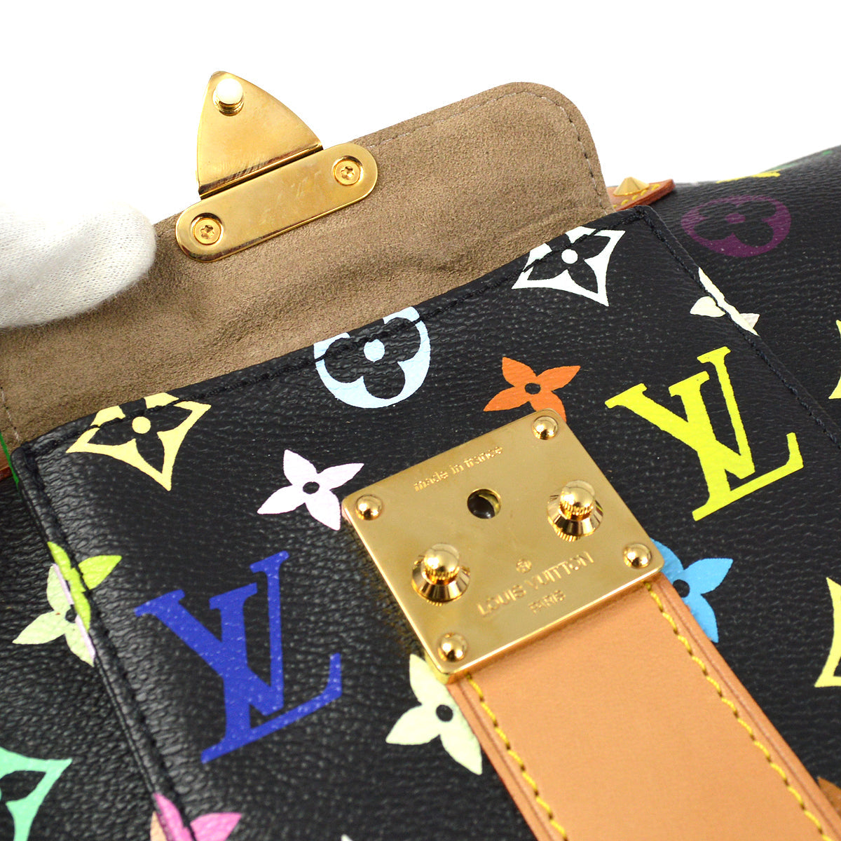 Louis Vuitton Black Monogram Multicolor Speedy 30 Handbag M92642