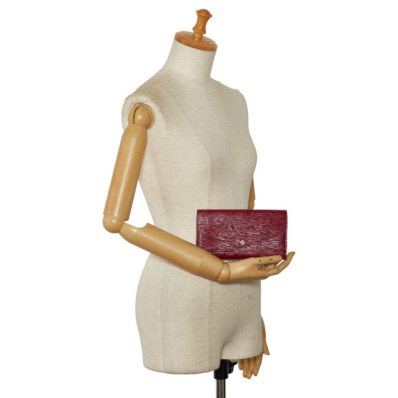 Louis Vuitton Epic Portfolio Sarah Long Wallet M60580 Fushai Pink Leather Louis Vuitton