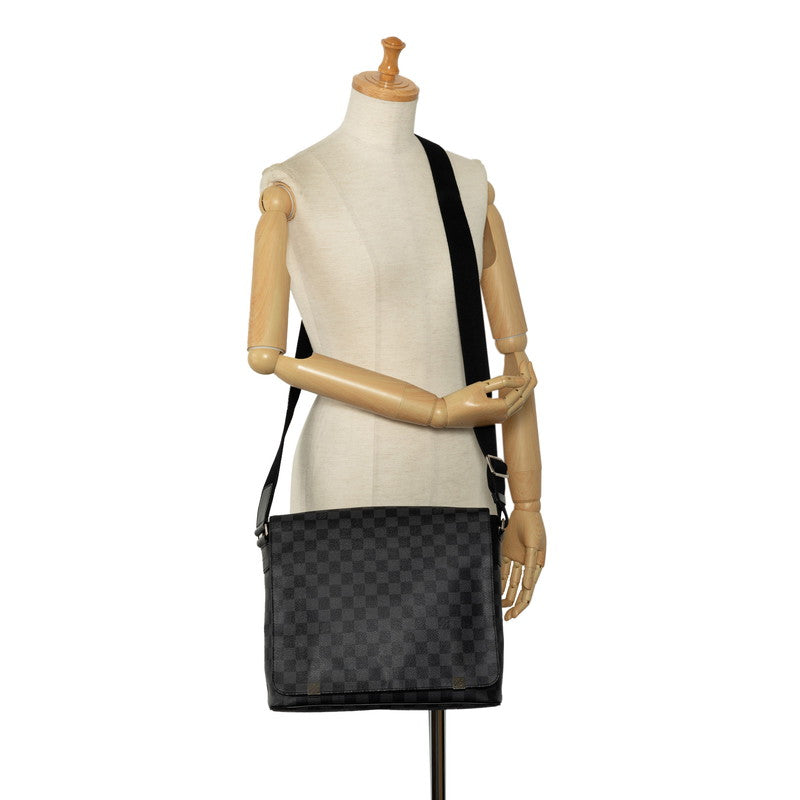 Louis Vuitton Monogram Eclipse District MM Shoulder Bag M45271 Black Men's