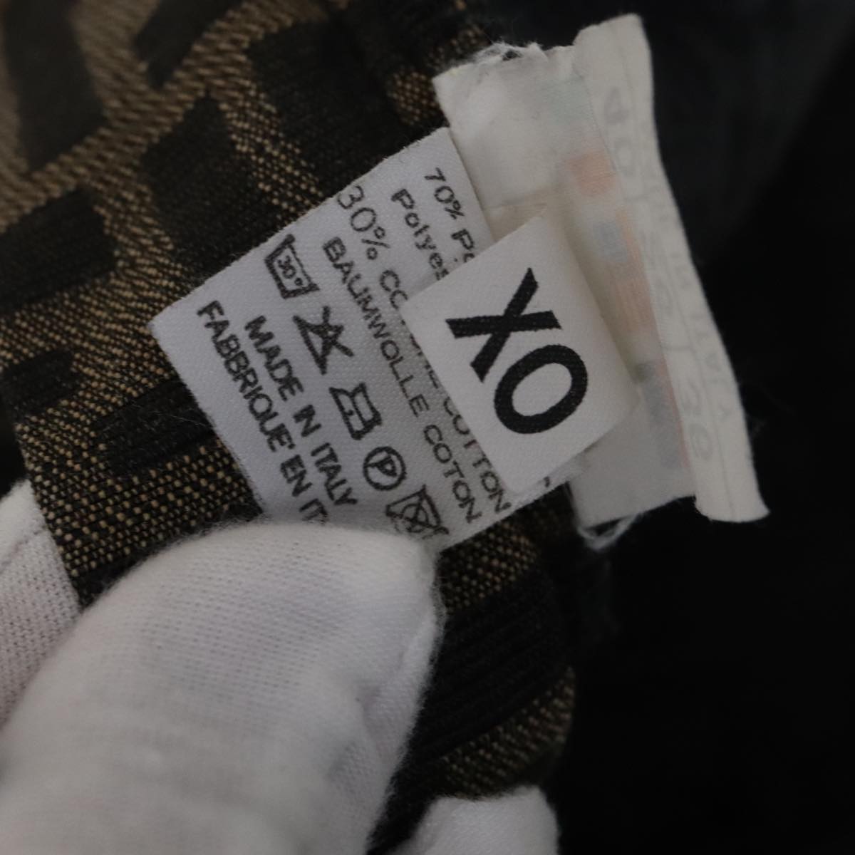 FENDI Zucca Canvas Pants XO Black Brown FF1145