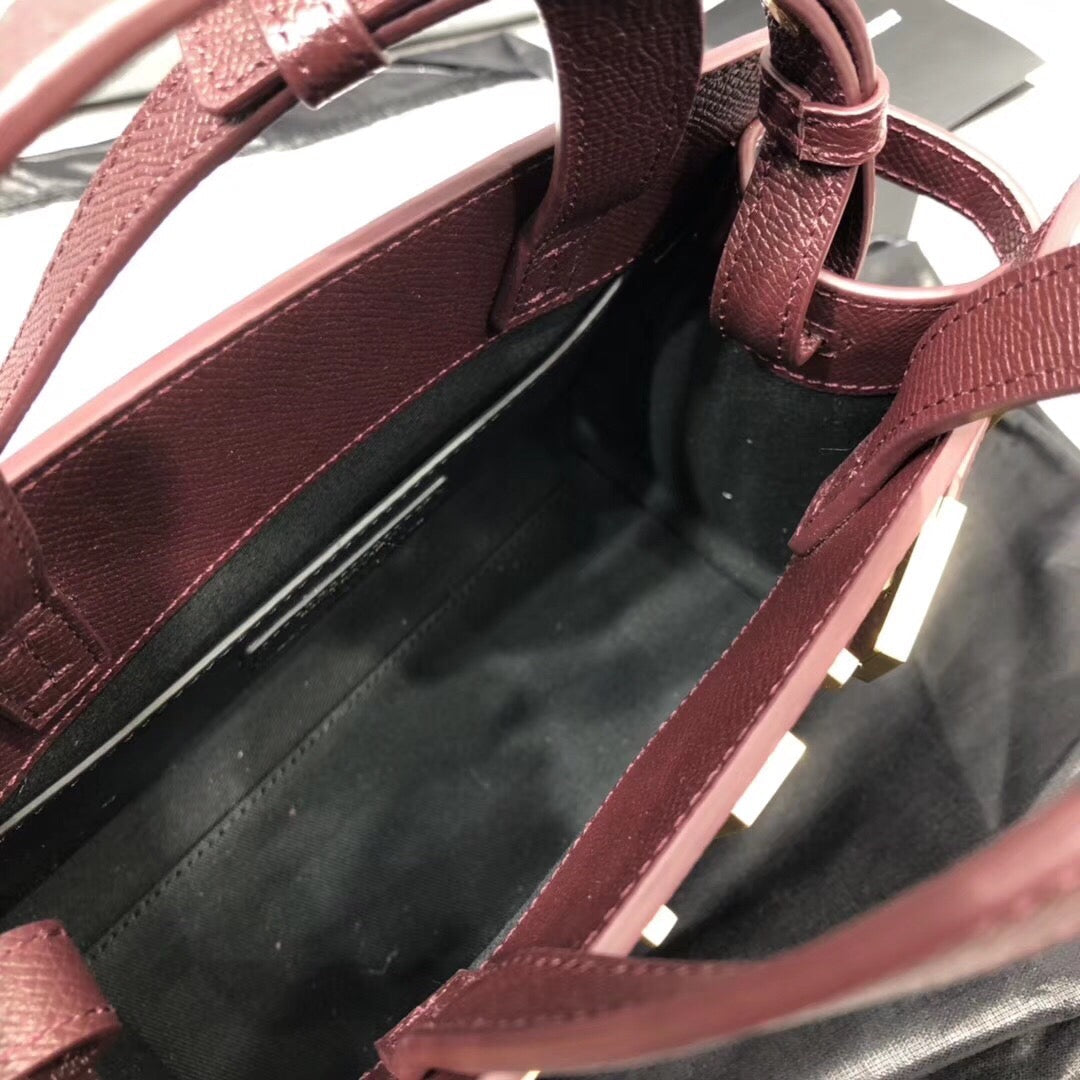 GLAMI Manhattan Nano Shopping Bag In Box Burgundy For Women 8.2in/21cm YSL