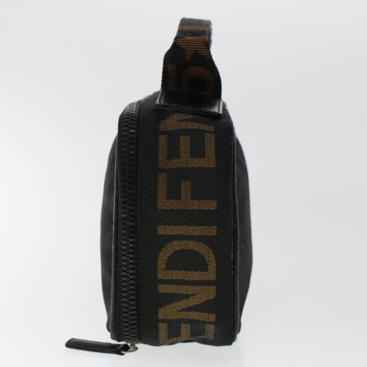 FENDI Hand Bag Nylon Black fm2555