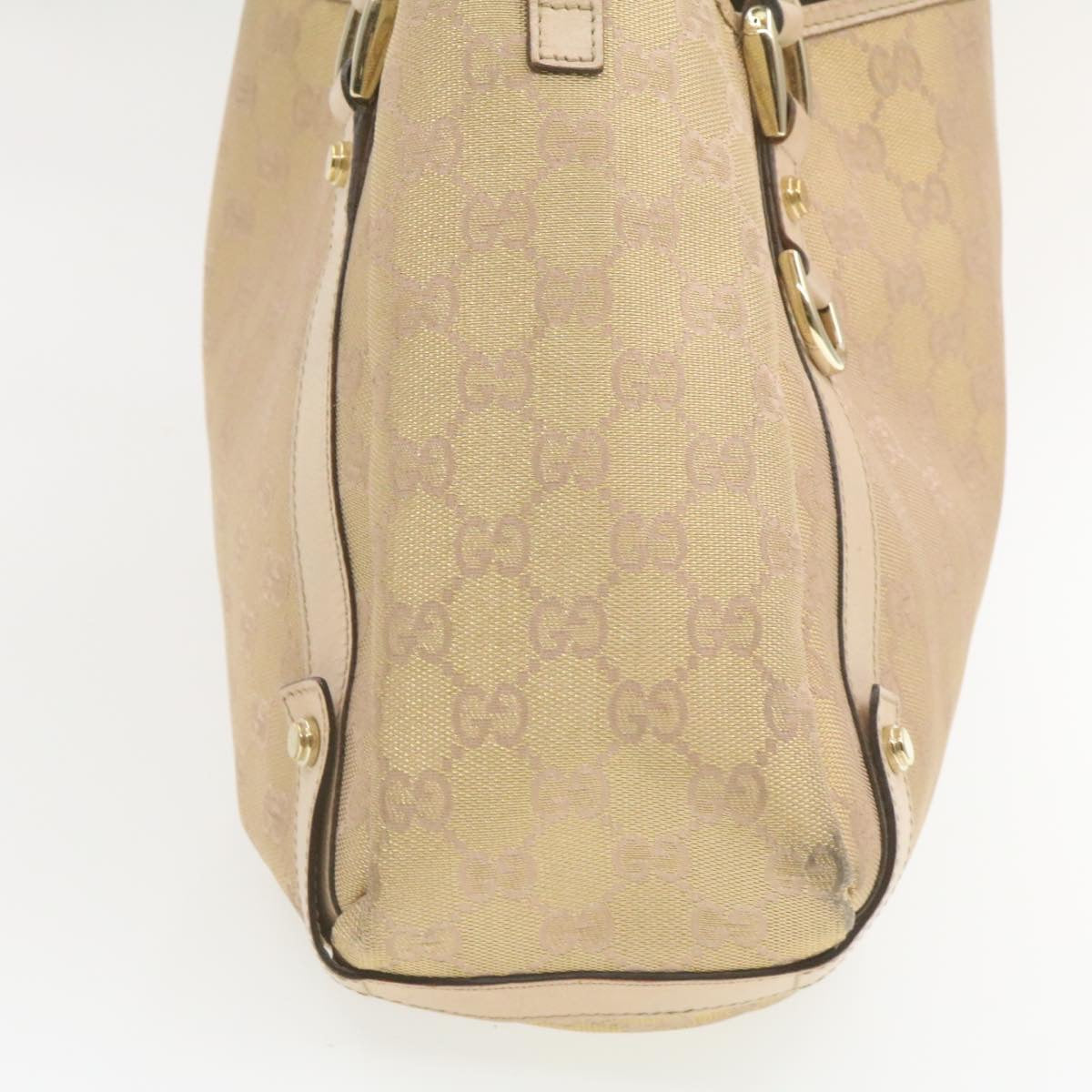 GUCCI GG Canvas Shoulder Bag Nylon Pink Gold am427g