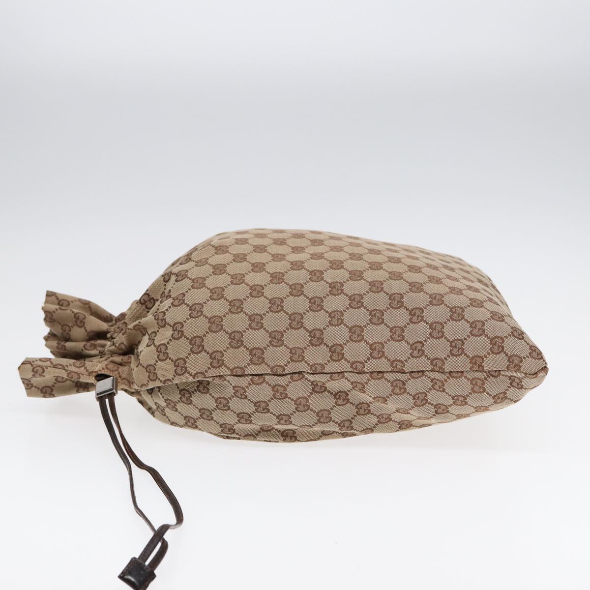 GUCCI Drawstring Bag GG Canvas Beige 014 1135 hk1558