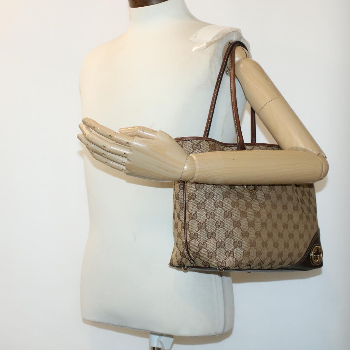 GUCCI GG Canvas Tote Bag Beige 169946 ki2901