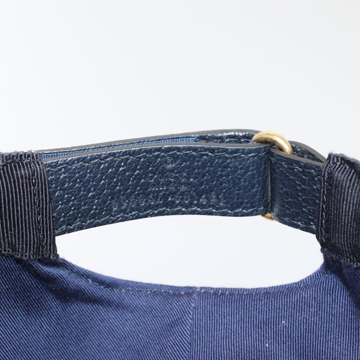 GUCCI GG Canvas Sherry Line Baseball Cap XL Red Navy 696845 ki4846