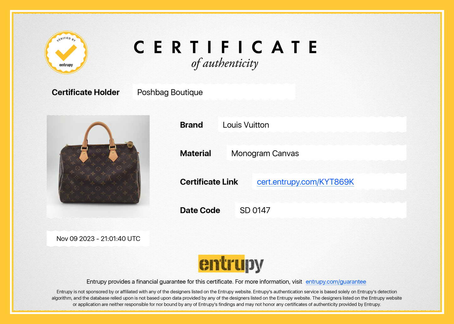 Louis Vuitto Speedy Bandoulière 30 Monogram Canvas Bag