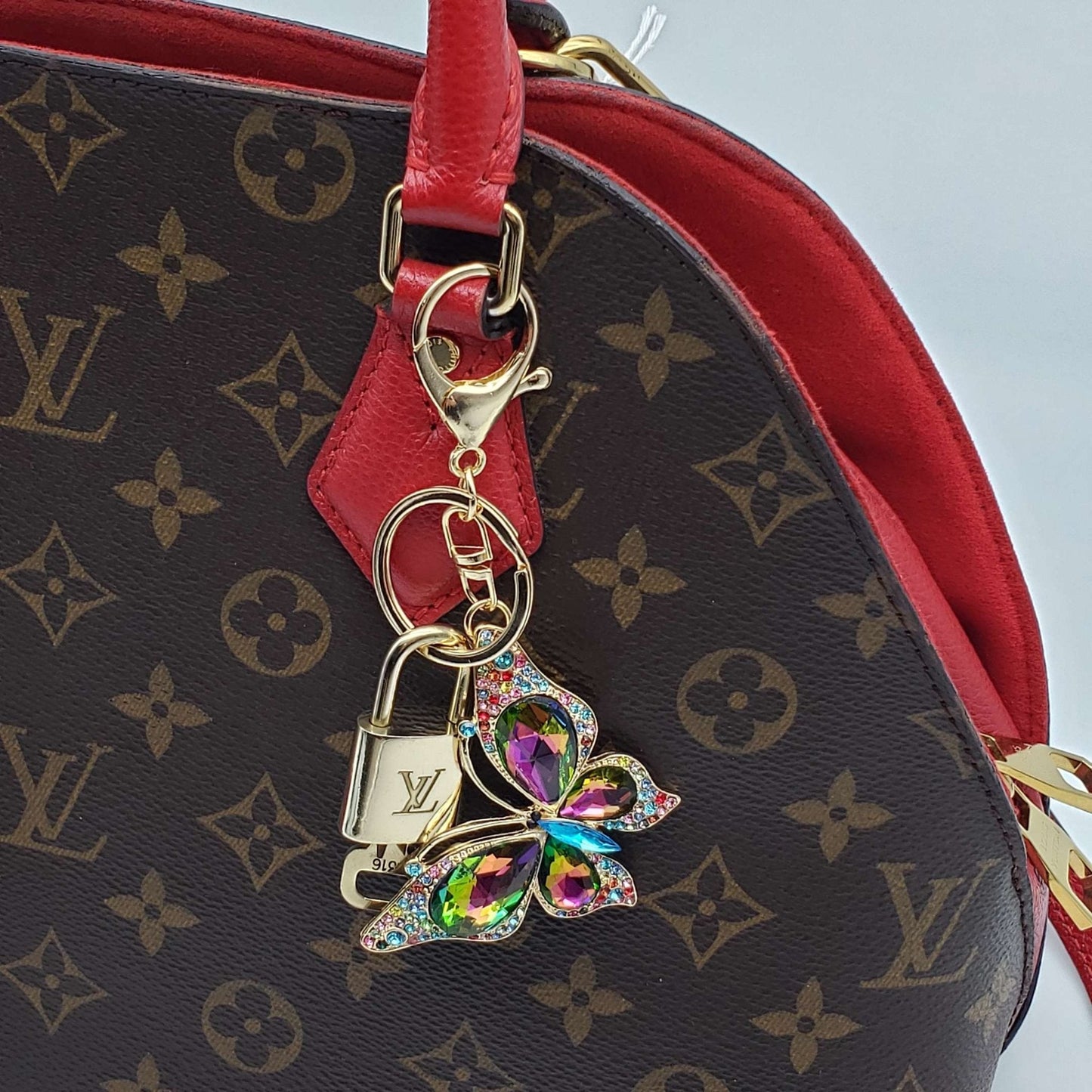 100% Louis Vuitton Lock and Key with Unbranded Keychain, Keycharm, Bagcharm