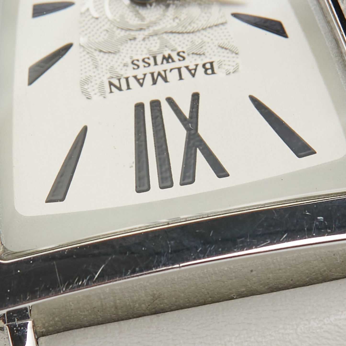 Balmain Silver Stainless Steel Leather Amphora 3401 Women's Wristwatch 25 mm