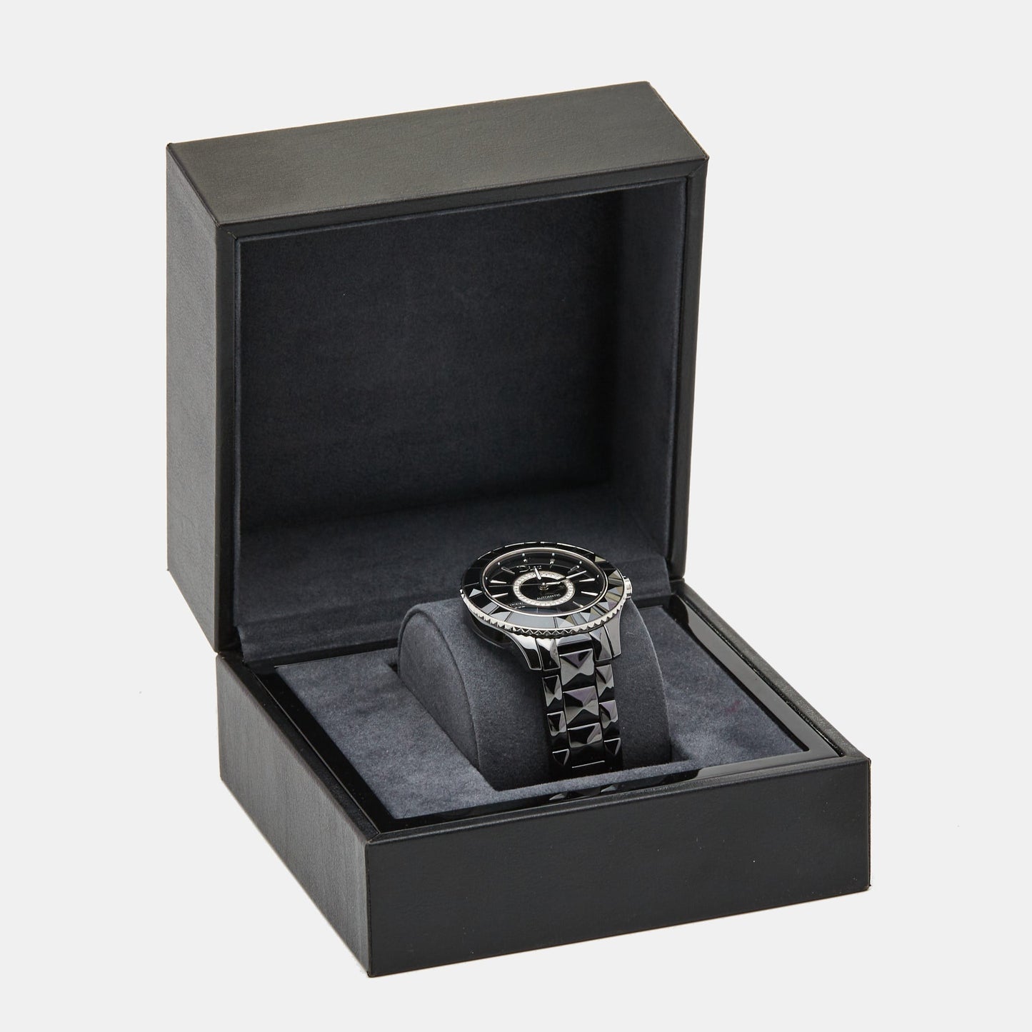 DIOR Black Diamond Ceramic Stainless Steel VIII CD1245E0C002 Women's Wristwatch 38 mm