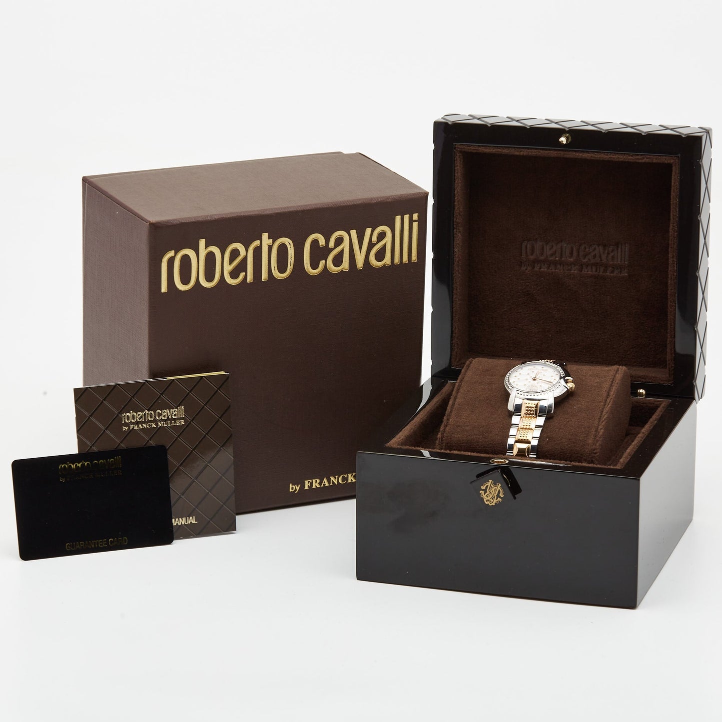 JUST CAVALLI by Franck Muller Silver Two Tone Stainless Steel 1L019 Women's Wristwatch 36 mm