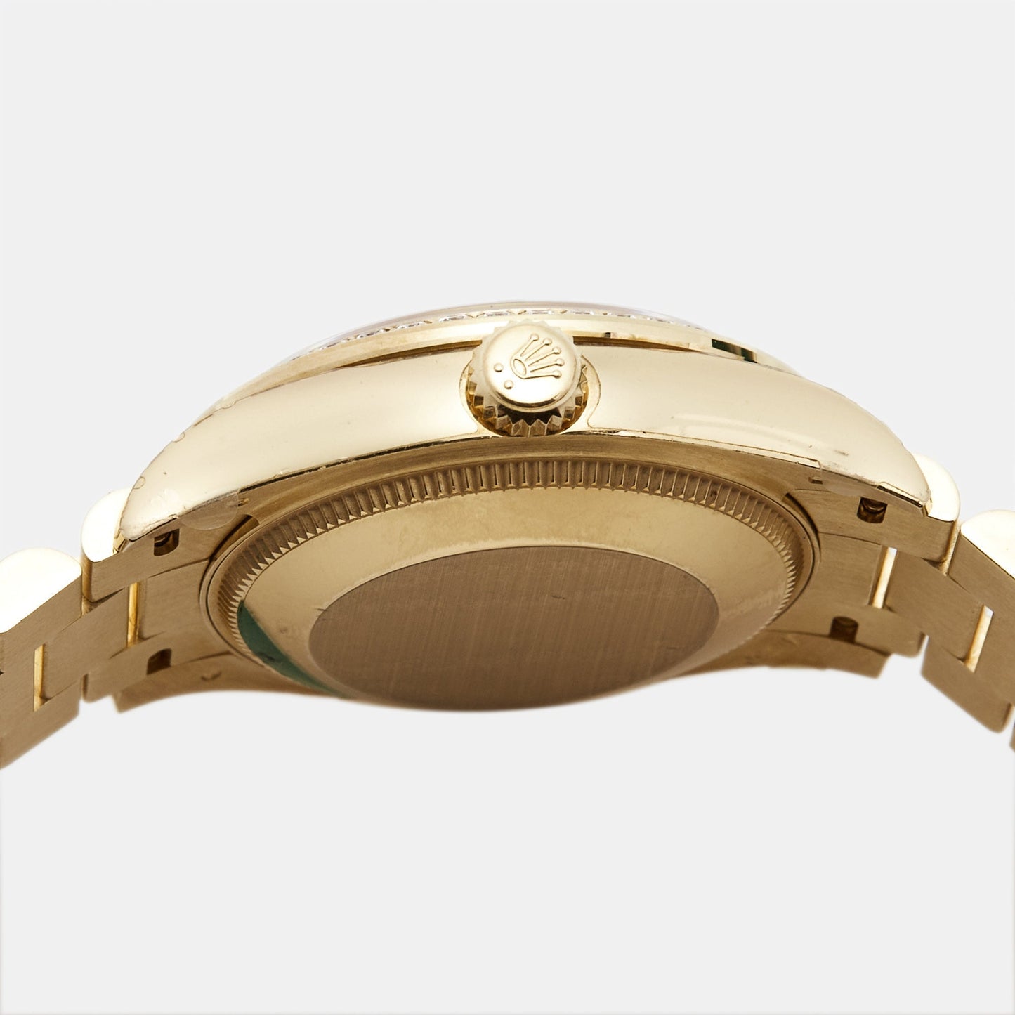 ROLEX Olive Green Diamond 18K Yellow Gold President Datejust 278288BRBR Women's Wristwatch 31 mm