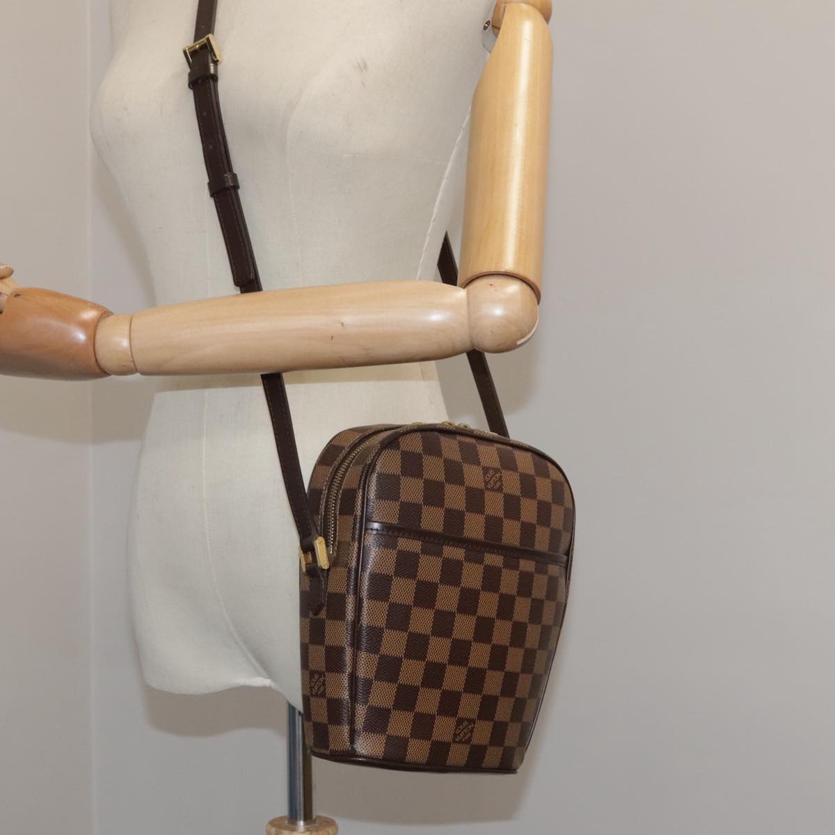 LOUIS VUITTON Damier Ebene Ipanema PM Shoulder Bag N51294 LV PP072