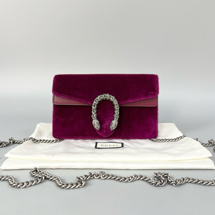 GLM-- Dionysus Mini Velvet Purple Shoulder Bag 16x10cm