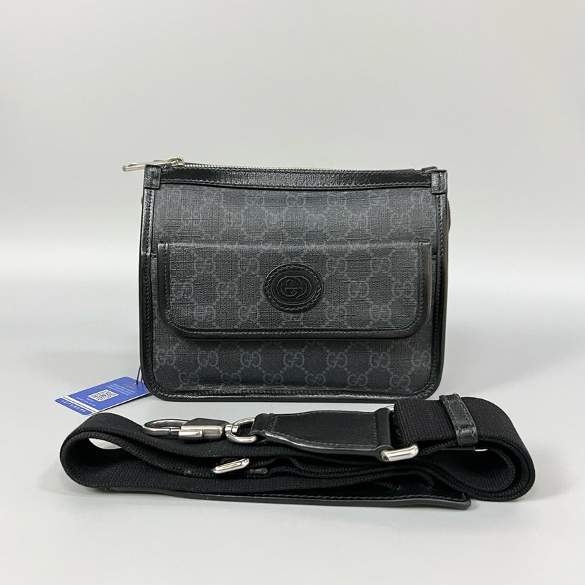 GLM-- Retro Black Shoulder Bag