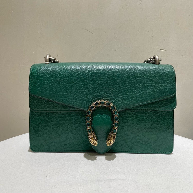 GLM-- Dionysus Green Leather Medium Handbag