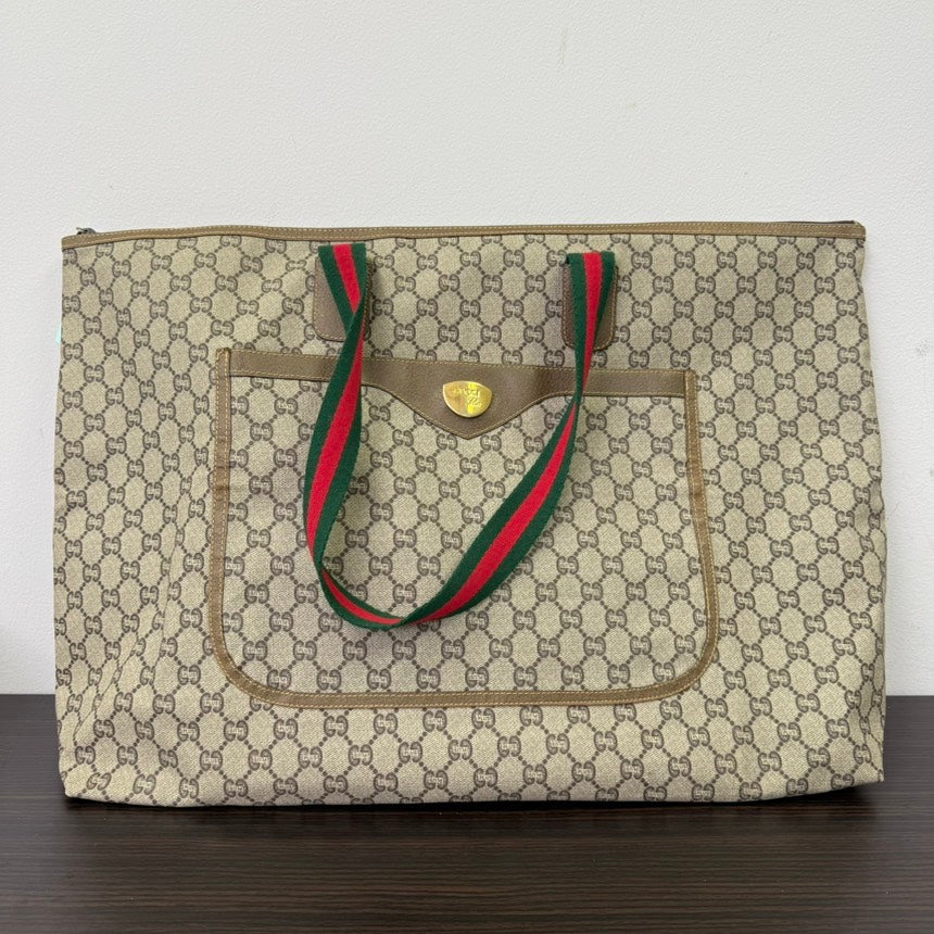 GLM-- GG Plus Beige Travel Tote Bag