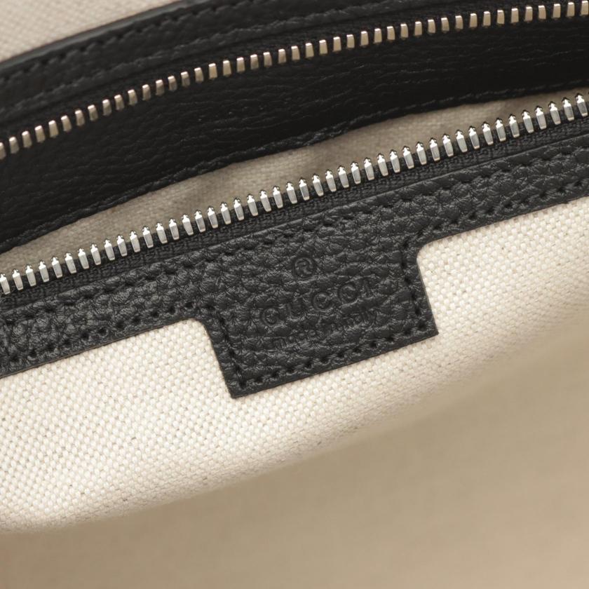 GLM-- Jumbo GG Black Leather Briefcase 2WAY