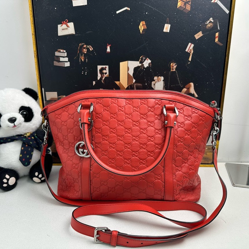 GLM-- Soho Red Leather Handbag