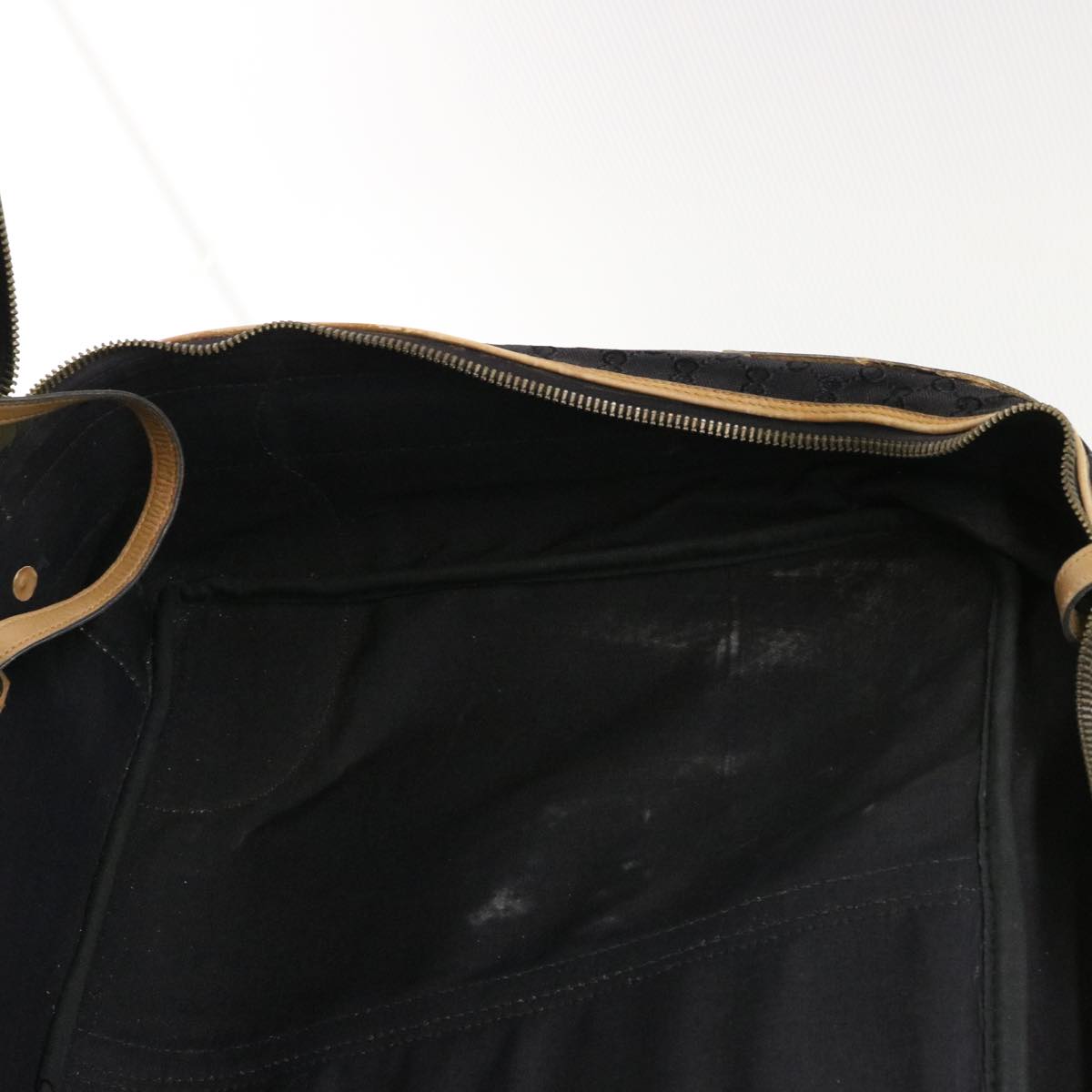 GUCCI Web Sherry Line GG Canvas Boston Bag Black Green Red rd4534