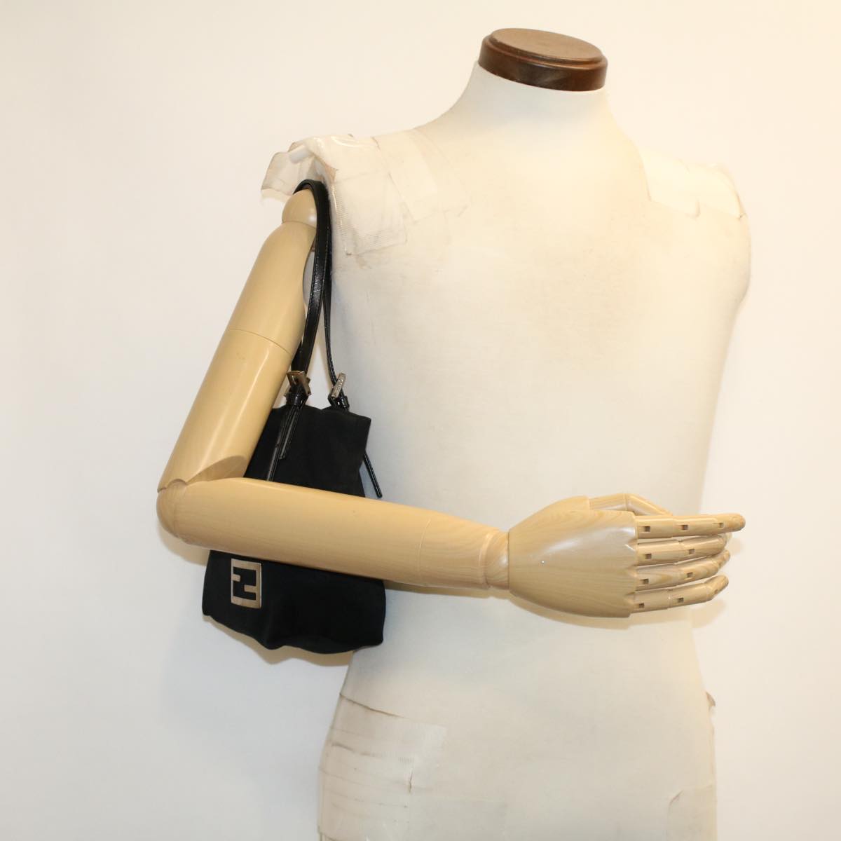 FENDI Shoulder Bag Nylon Black rd4906