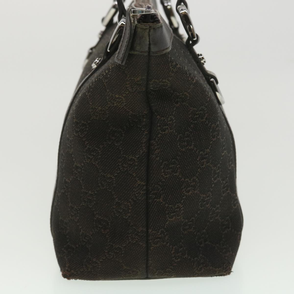 GUCCI GG Canvas Tote Bag Dark Brown 268640 ro914