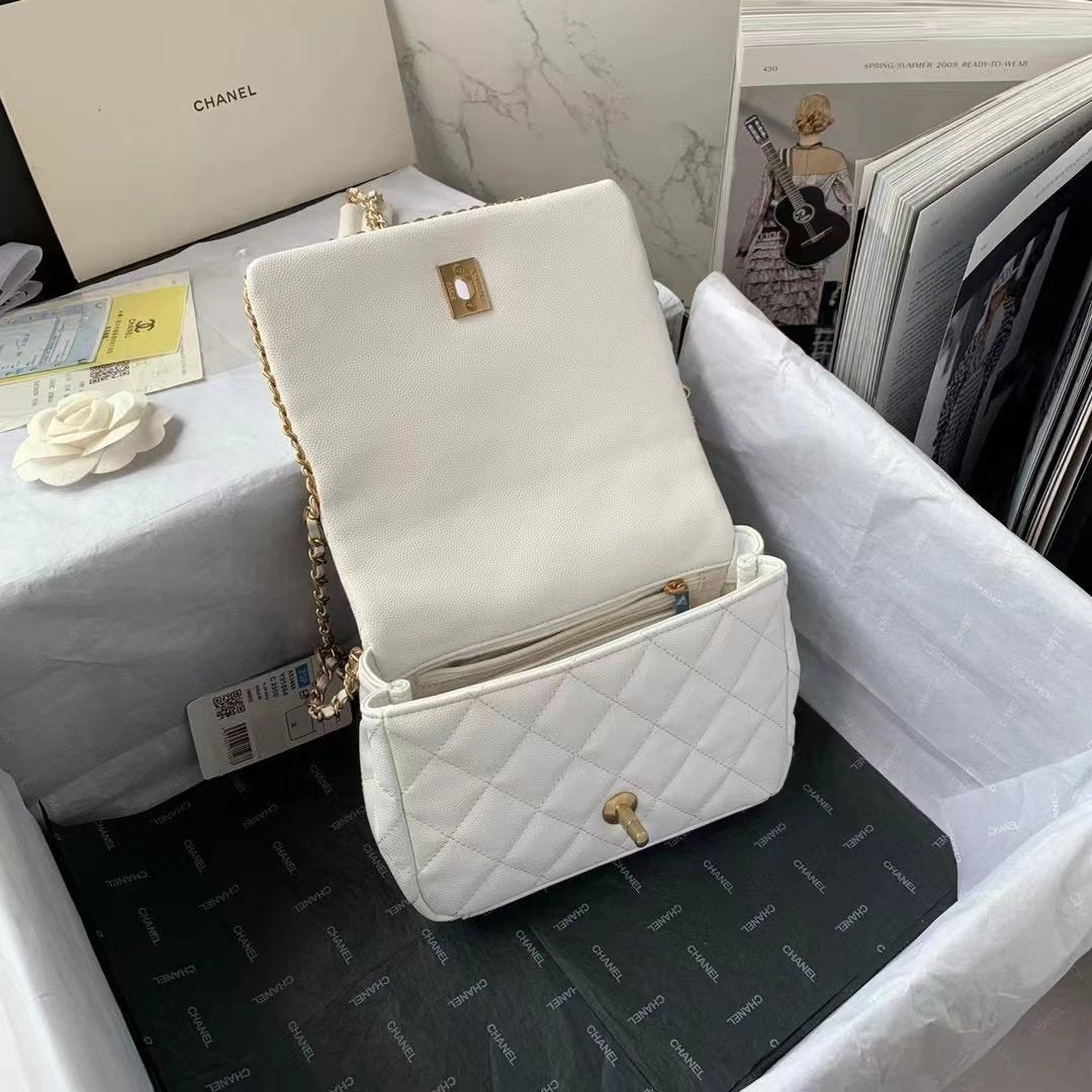 CHLGlamIapbag With Chain White For Women Bags 8.3in/21cm