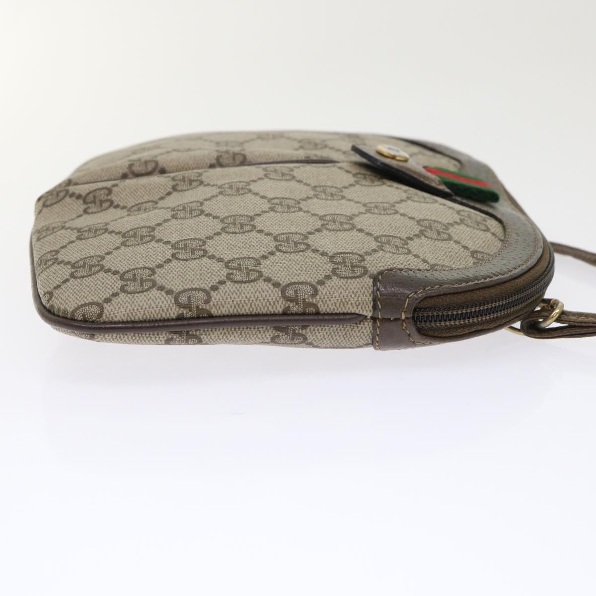 GUCCI GG Canvas Web Sherry Line Shoulder Bag Beige Red 904 02 047 tb688
