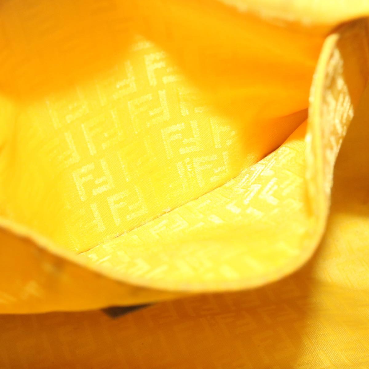 FENDI Zucca Canvas Chain Accessory Pouch Brown Black th2113