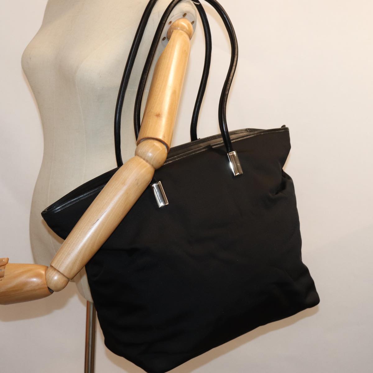 GUCCI Tote Bag Nylon Black 002 2123 0456 ti1693