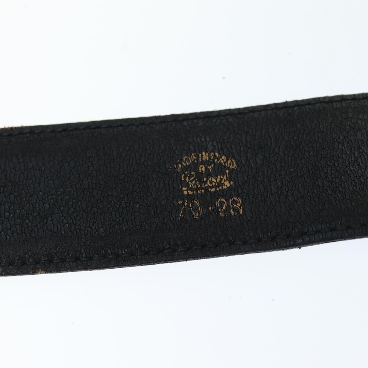 GUCCI Belt Leather 26.4""-28.7"" Black ti1727