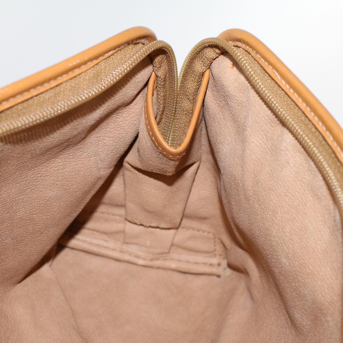 GUCCI Micro GG Canvas Clutch Bag PVC Leather Beige 014•58•0198 uy121