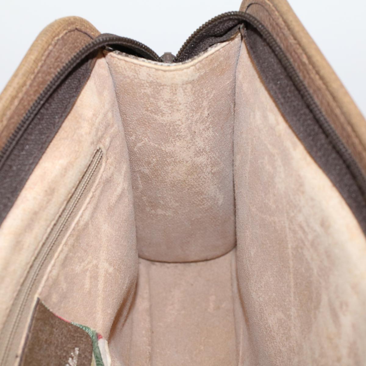GUCCI GG Canvas Clutch Bag PVC Leather Beige 41.01.037 uy122
