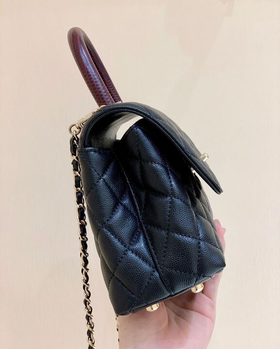 CHLMeGLAMIum GlamIap Bag With Top Handle Navy Blue For Women, Women’s Handbags, Shoulder And Crossbody Bags 9in/23cm A92990