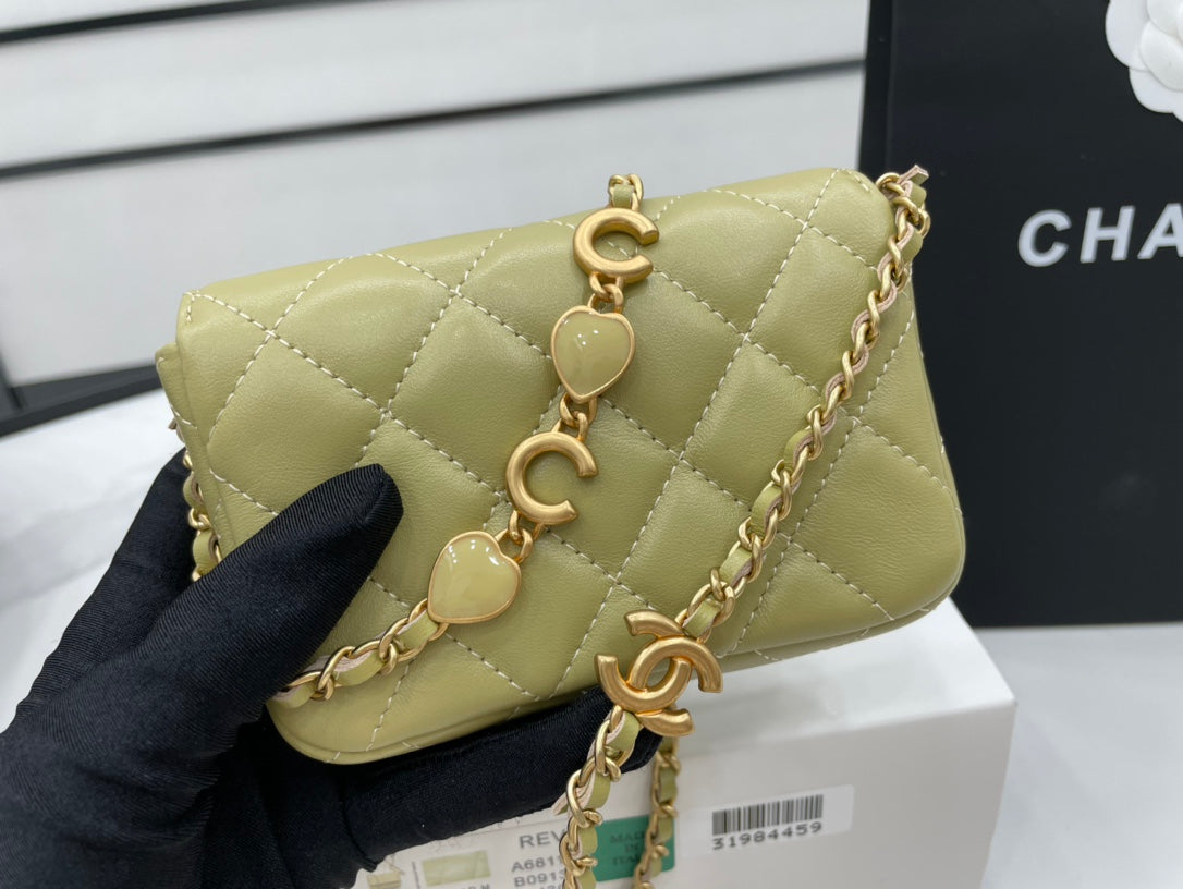 CHL Classic GLAMIstressed Green For Women Bags 4.7in/12cm