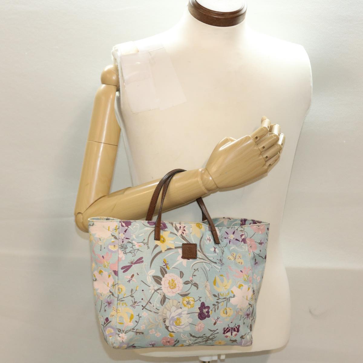 GUCCI Tote Bag Canvas Light Blue 284721 yb243